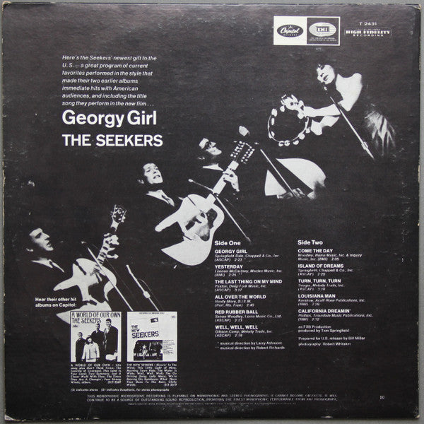 The Seekers : Georgy Girl (LP, Album, Mono, Scr)