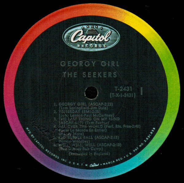 The Seekers : Georgy Girl (LP, Album, Mono, Scr)