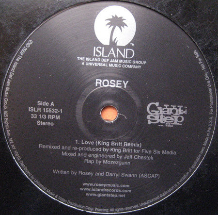 Rosey : Love (12", Promo)