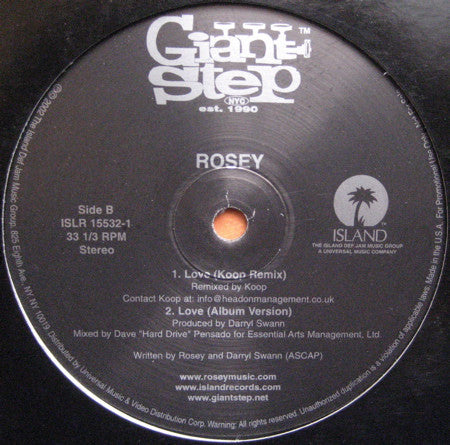 Rosey : Love (12", Promo)