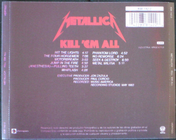 Metallica : Kill 'Em All (CD, Album)