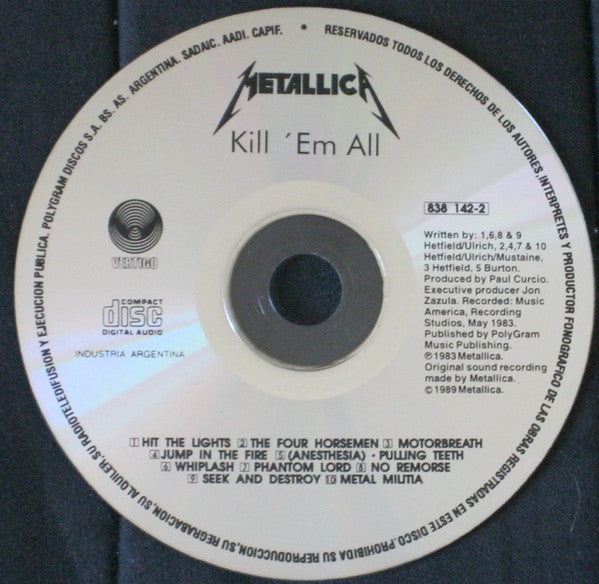 Metallica : Kill 'Em All (CD, Album)