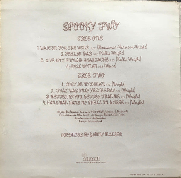 Spooky Tooth : Spooky Two (LP, Album, Blu)