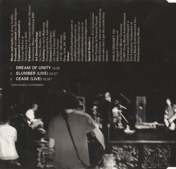 Bad Religion : Dream Of Unity (CD, Maxi)