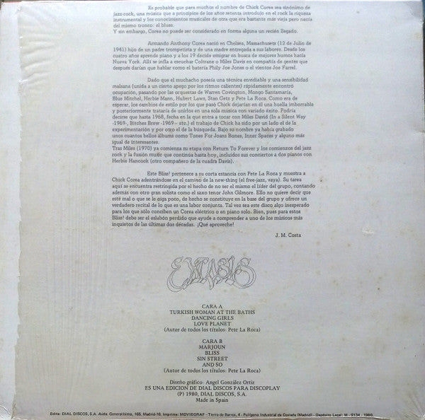Chick Corea : Extasis (LP, Album, RE)