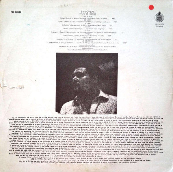 Waldo De Los Rios : Sinfonias (LP)