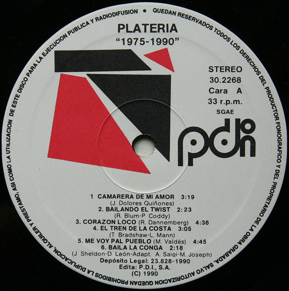 Orquestra Plateria : 1975 Plateria 1990 (LP, Comp)