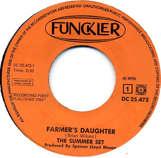 The Summer Set : Farmer's Daughter (7", Single)