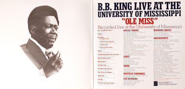 B.B. King : B.B. King "Now Appearing" At Ole Miss (2xLP, Album, RE, Gat)