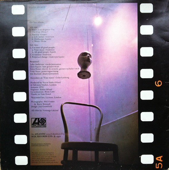 Yes : The Yes Album (LP, Album, RE, RP, Gat)
