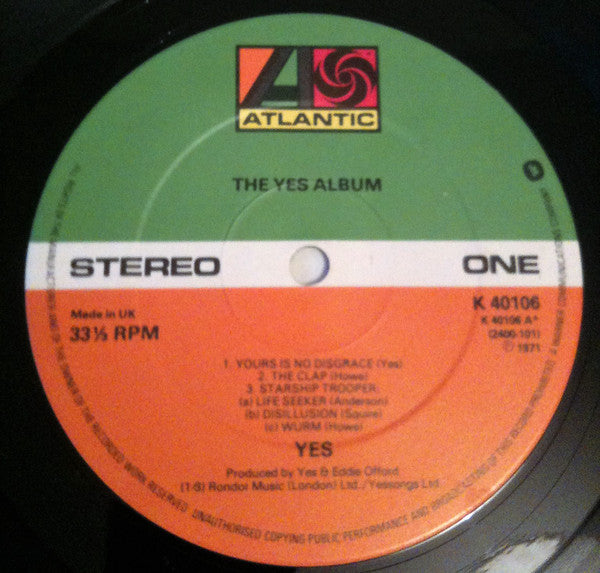 Yes : The Yes Album (LP, Album, RE, RP, Gat)