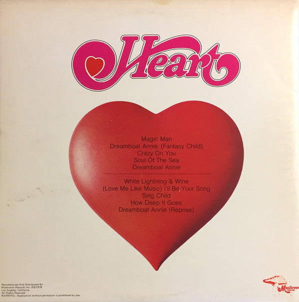 Heart : Dreamboat Annie (LP, Album, Fir)