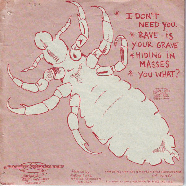 Fleas And Lice : Parasites (7", EP, Yel)