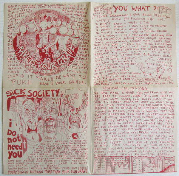 Fleas And Lice : Parasites (7", EP, Yel)