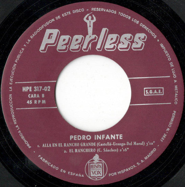 Pedro Infante : El Idolo De Mexico (7", EP)