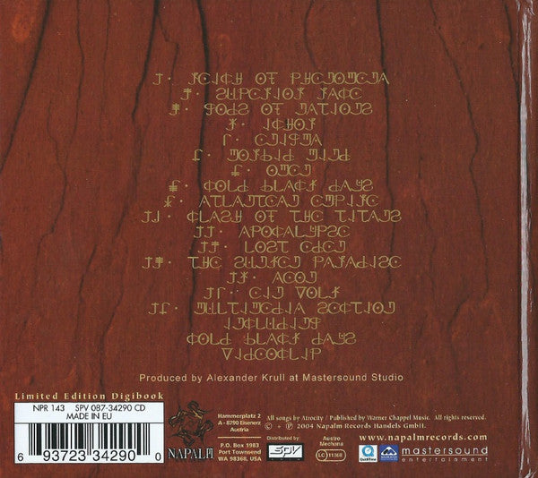 Atrocity : Atlantis (CD, Album, Enh, Ltd, Dig)