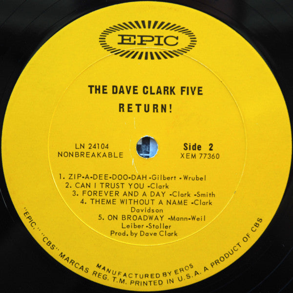The Dave Clark Five : The Dave Clark Five Return! (LP, Album, Mono, San)